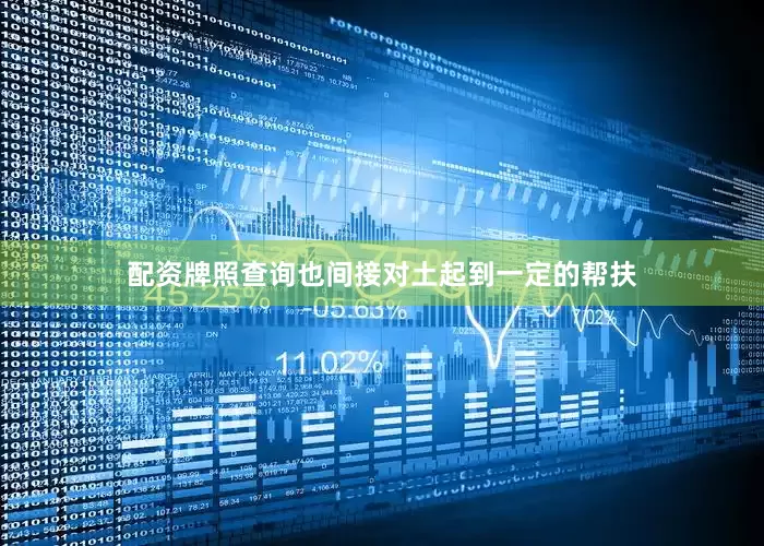 配资牌照查询也间接对土起到一定的帮扶